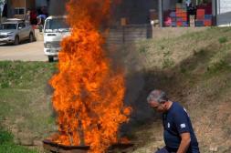 Central Hortícola realizó simulacro de  incendio junto al Cuerpo de Bomberos