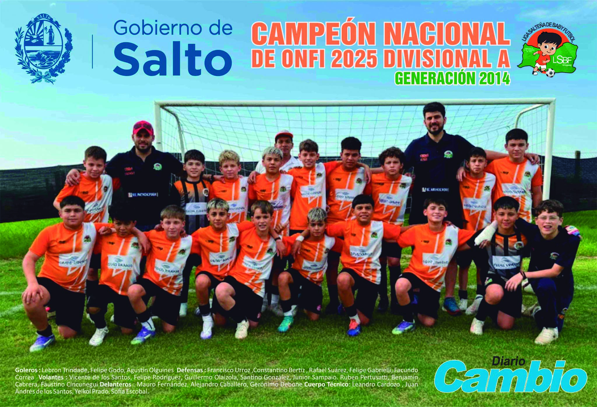 En la edición de mañana el póster color del Salto campeón nacional de ONFI en categoría 11 años.