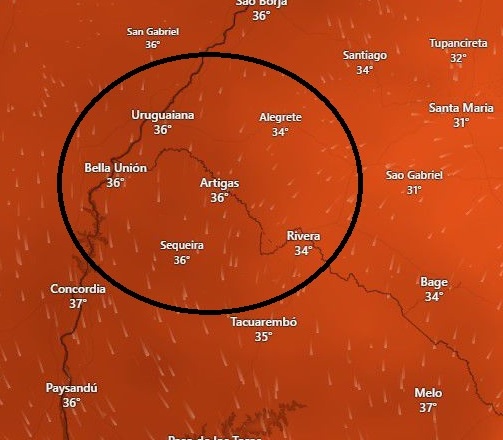 Empresa brasileña anuncia “calor extremo” que alcanzará a Uruguay