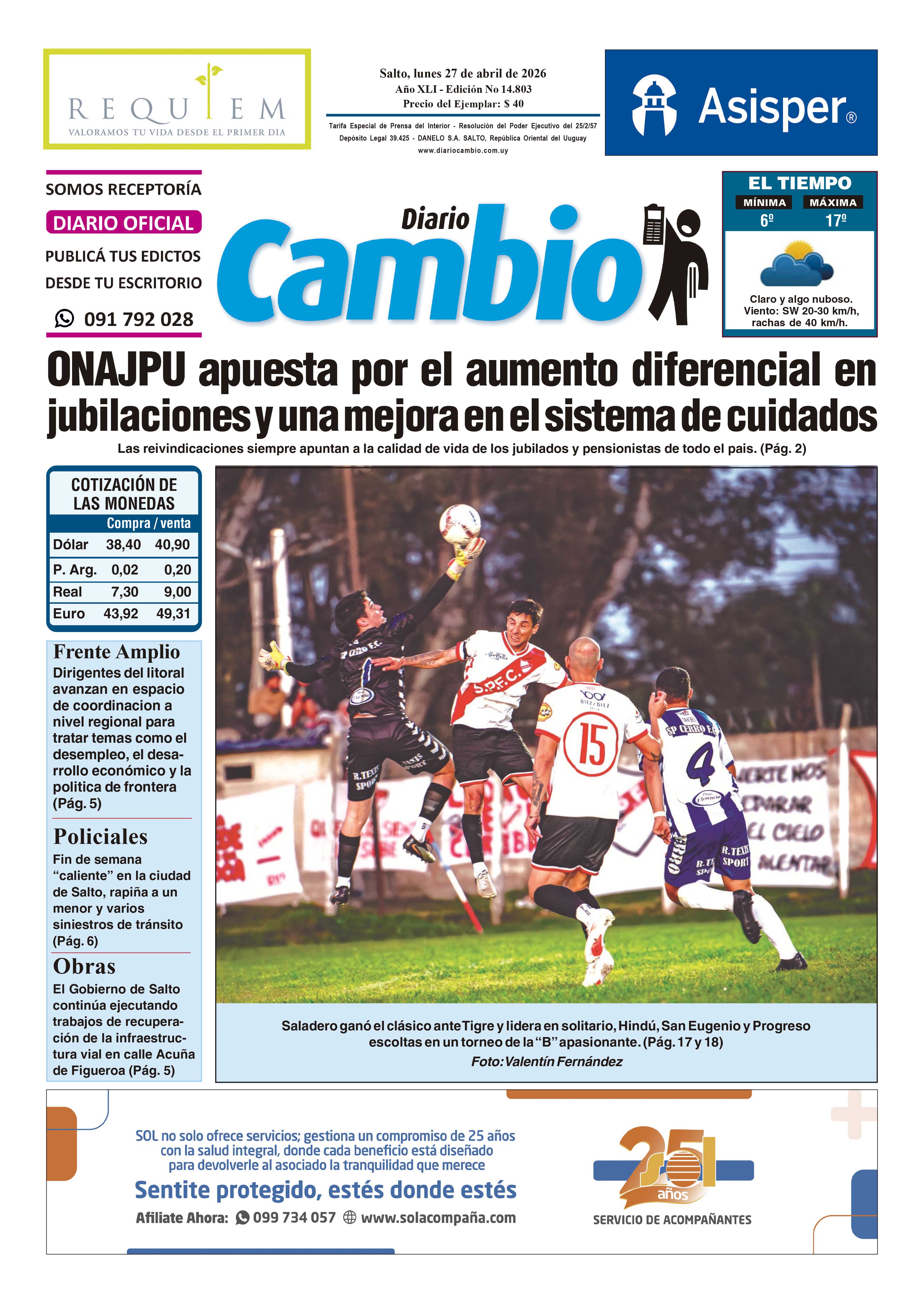Portada de hoy