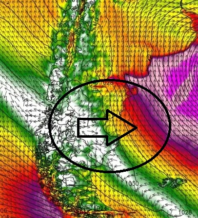 Alertan por "bomba  meteorológica" y por "vientos ciclónicos"