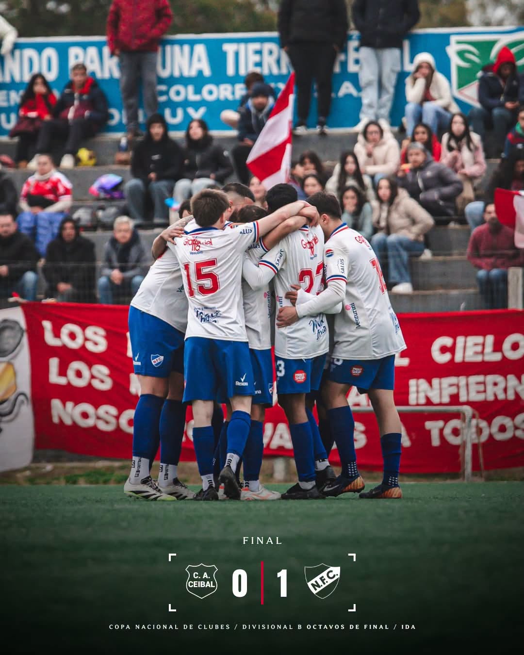 Nacional sacó ventaja en la ida y hoy definen la llave hacia cuartos de final. Foto: Valentín Fernández