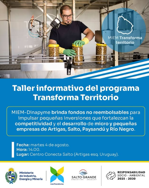 El MIEM abre convocatoria para el  programa “Transforma territorio” 