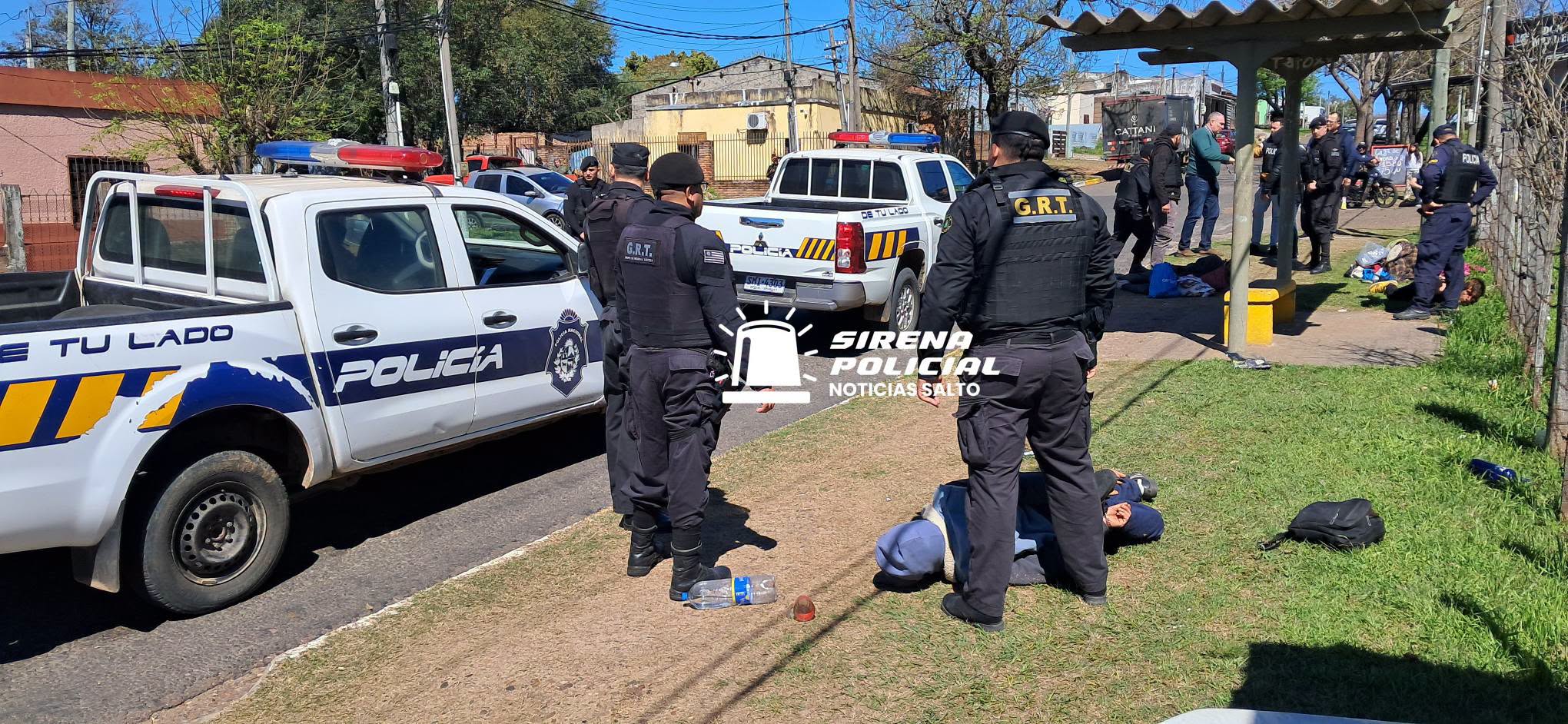 Forcejeo y tiros terminó con  tres detenidos en Salto Nuevo 