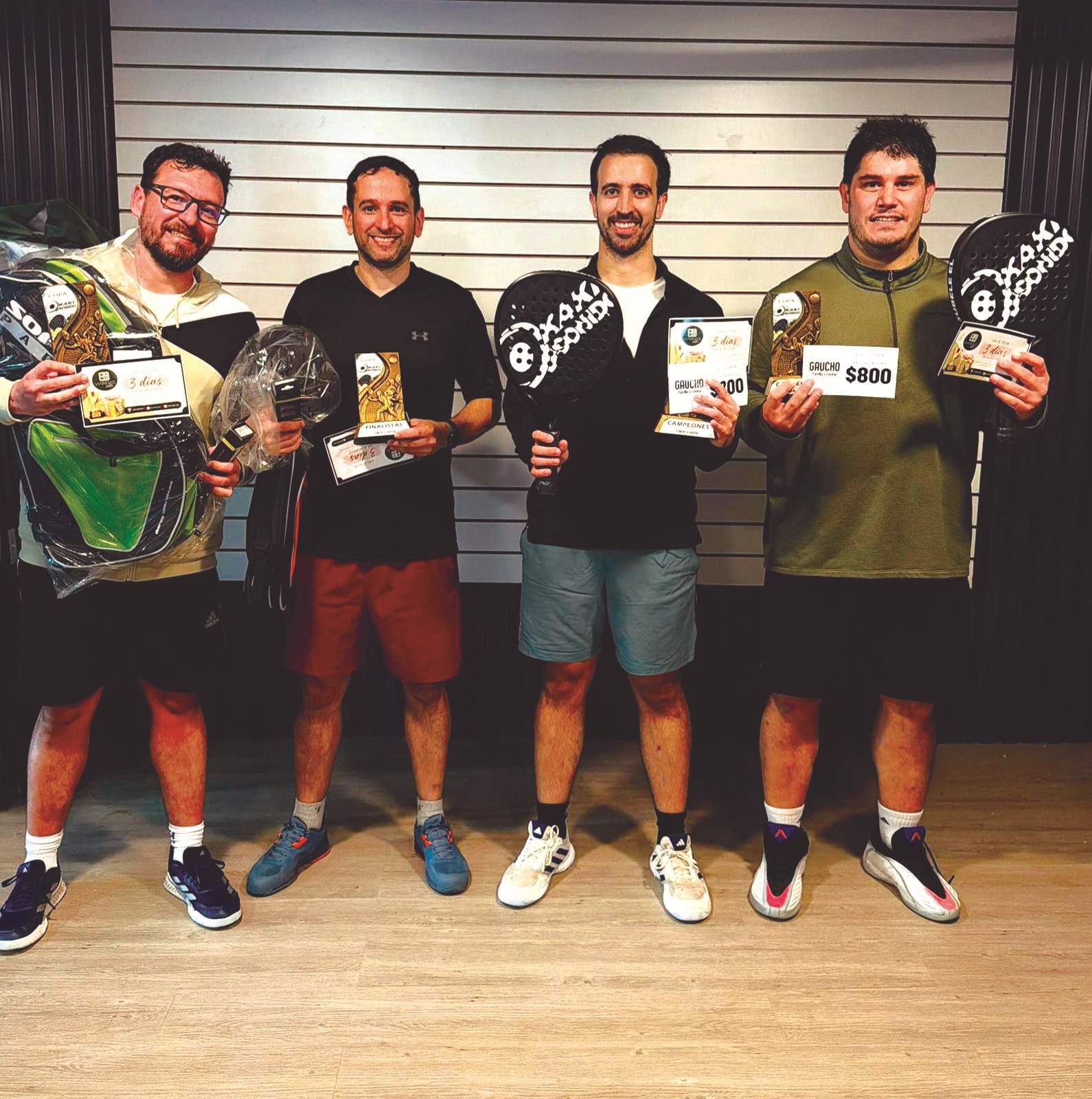 Arsenal Pádel tuvo un gran fin de semana y coronó a sus campeones