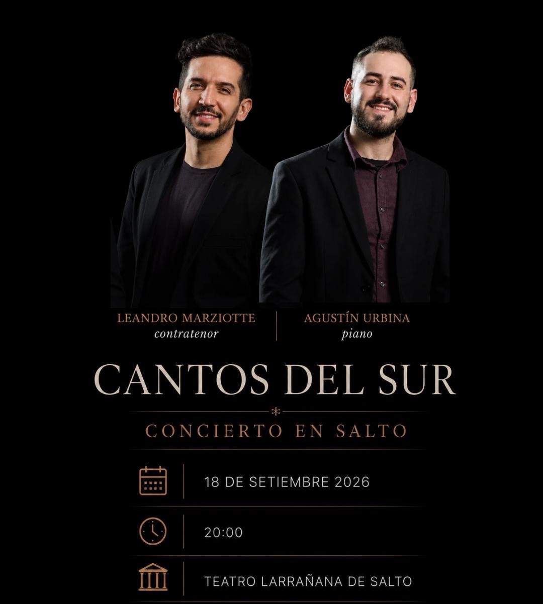 Leandro Marziotte se presenta en el Teatro Larrañaga con “Cantos del Sur”