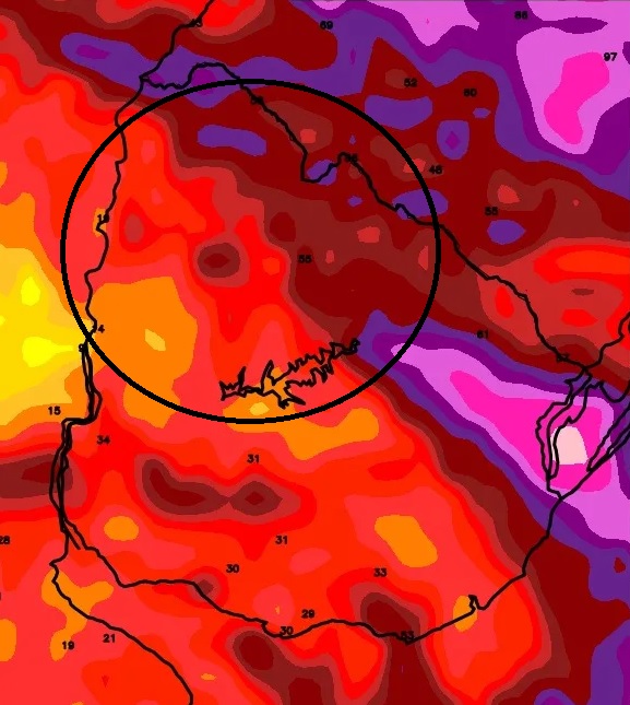 Advierten por mucha lluvia  y un día de tormentas fuertes