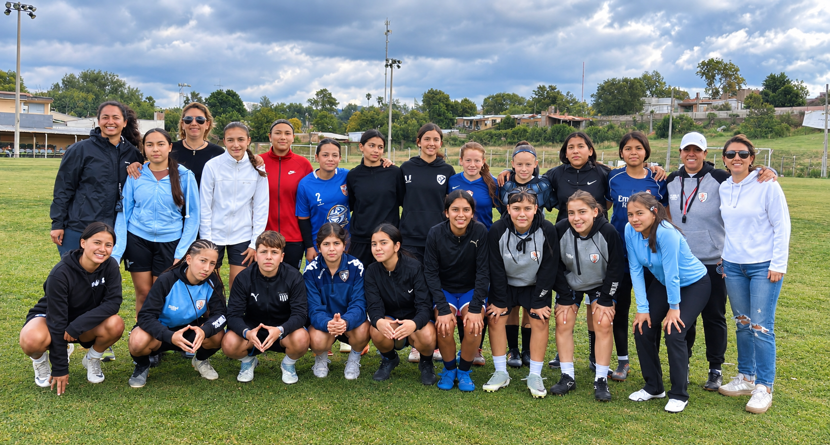 Parte del plantel citado y del cuerpo técnico ayer en Universitario, en el primer día del grupo.