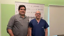 Dr. Juan Pablo Salisbury, presidente de Centro Médico y Dr. Daniel Labarthé, director técnico del CEQART.
