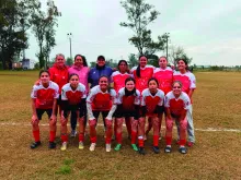 Las chicas de Ceibal que el fin de semana vencieron a  Fénix.