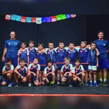 Equipo de Remeros categoría  11 años que marcha 3° en serie 2.