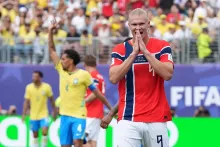 Erling Haaland fue el verdugo de los brasileños al final del juego.
