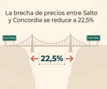 Brecha de precios entre Salto y  Concordia se redujo un 22,5%  debido a dinámica inflacionaria 