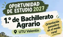 UTU Valentín abre sus puertas para el ciclo 2027 con una propuesta enfocada en el desarrollo rural y ganadero