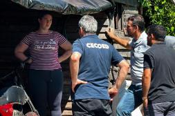 Autoridades recorrieron Pueblo Belén tras temporal y evalúan respuestas a familias y productores de la zona