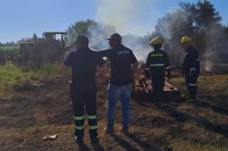 CECOED brindó apoyo ante incendio en Colonia 18 de Julio y Bomberos pide a extremar cuidados preventivos