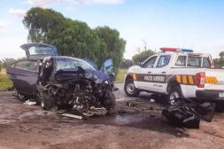 Un fallecido y tres lesionados  tras choque frontal en ruta 3