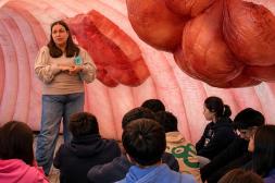 Salto se une contra el cáncer de colon: El “Colon Gigante” recorre la ciudad para salvar vidas a través de prevención