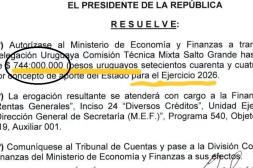Oposición denuncia "doble discurso"  del gobierno tras autorizarse partida  de $ 744 millones para Salto Grande
