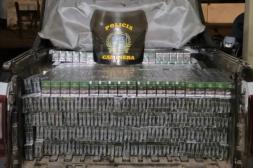 Caminera incautó 4.500 cajillas  de cigarrillos de contrabando  por casi un millón de pesos