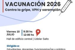 Nuevo operativo de vacunación  en la sede de la UdelaR de Salto