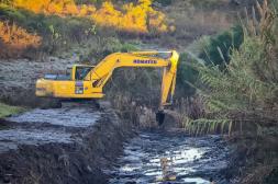 Profundizan la limpieza del canal del arroyo Sauzal y evitar desbordes e inundaciones ante ocurrencia de lluvias intensas 