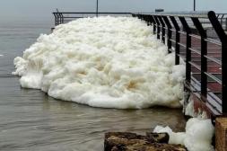 Espuma avistada en algunos sectores  del río Uruguay es de origen natural 