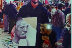 Artista salteño obtuvo distinción  por "mejor lámina blanco y negro"