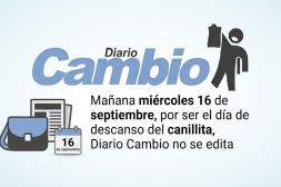 Mañana 16 de Septiembre, Cambio NO SE EDITA por descanso del canillita
